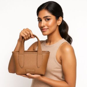 Mini Soft Pebbled Leather Tote – Stylish & Spacious Everyday Handbag